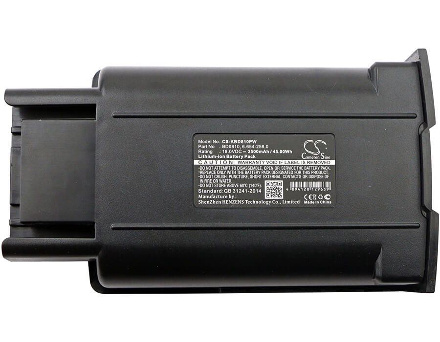 18.0V, 2500mAh, Li-ion Battery fits Karcher, Km35/5, 45Wh