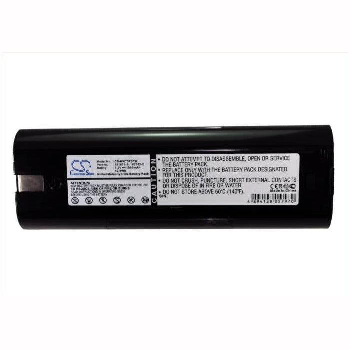 7.2V, 1500mAh, Ni-MH Battery fits Makita, 3700d, 3700dw, 10.8Wh