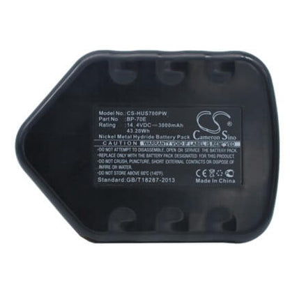 14.4V, 3000mAh, Ni-MH Battery fits Izumi, E-robo, Fl-3014, 43.2Wh