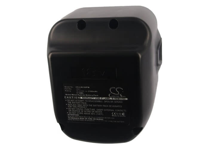 18.0V, 2100mAh, Ni-MH Battery fits Lincoln, Lgg-1830, Lin-1801, 37.8Wh