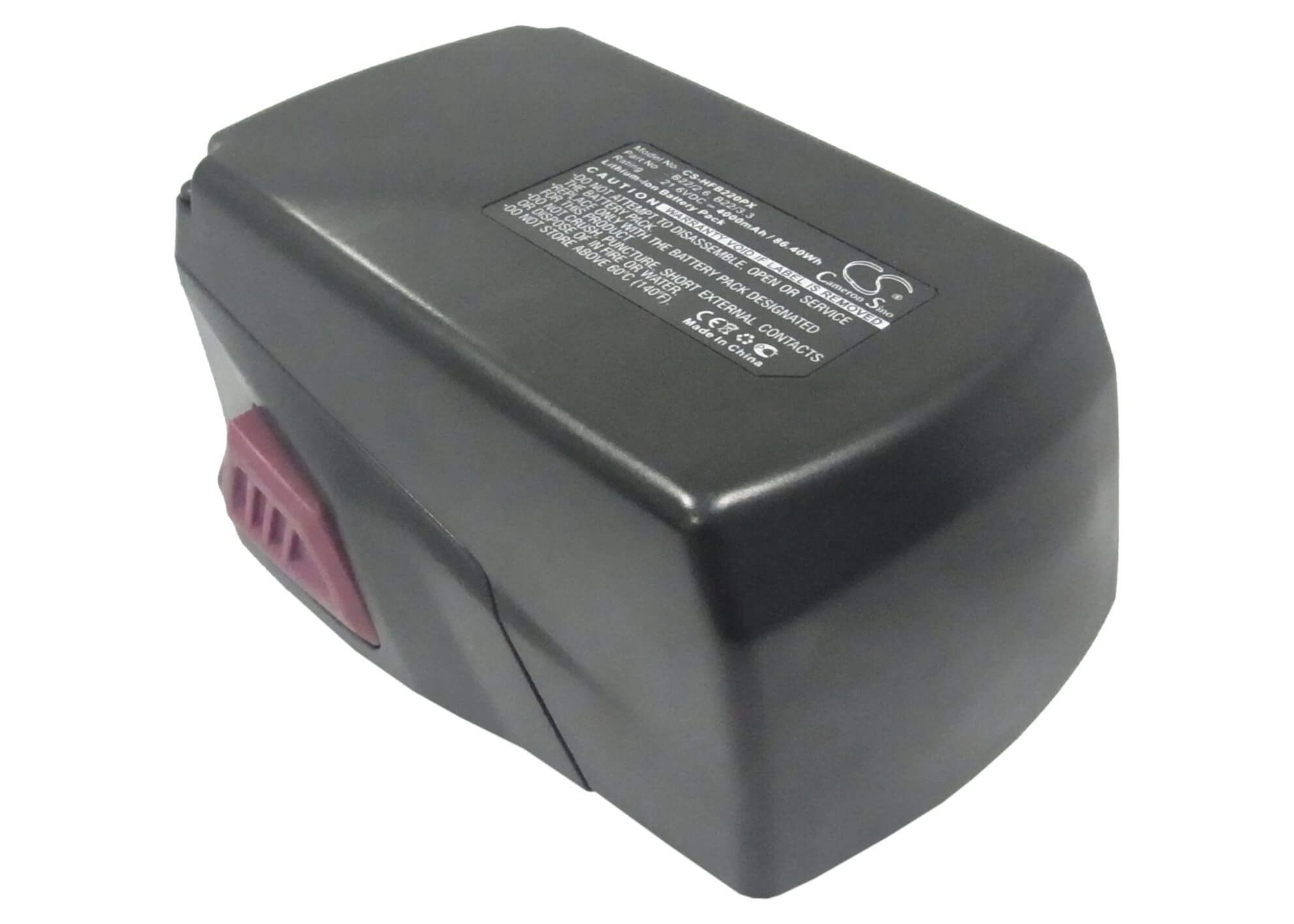 21.6V, 4000mAh, Li-ion Battery fits Hilti, Ag 125-a22, Hde 500-a22, 86.4Wh