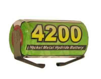 Sub-c 4200 mah nimh battery with tabs-ideal for battery pack