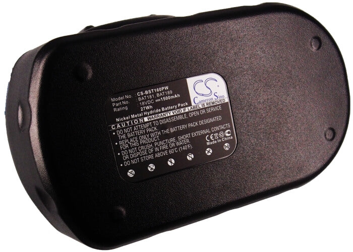 18.0V, 1500mAh, Ni-MH Battery fits Bosch, 13618, 13618-2g, 27Wh