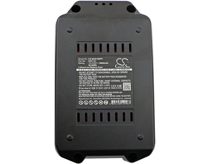 18.0V, 5000mAh, Li-ion Battery fits Meister Craft, 5451260, 5451370, 90Wh