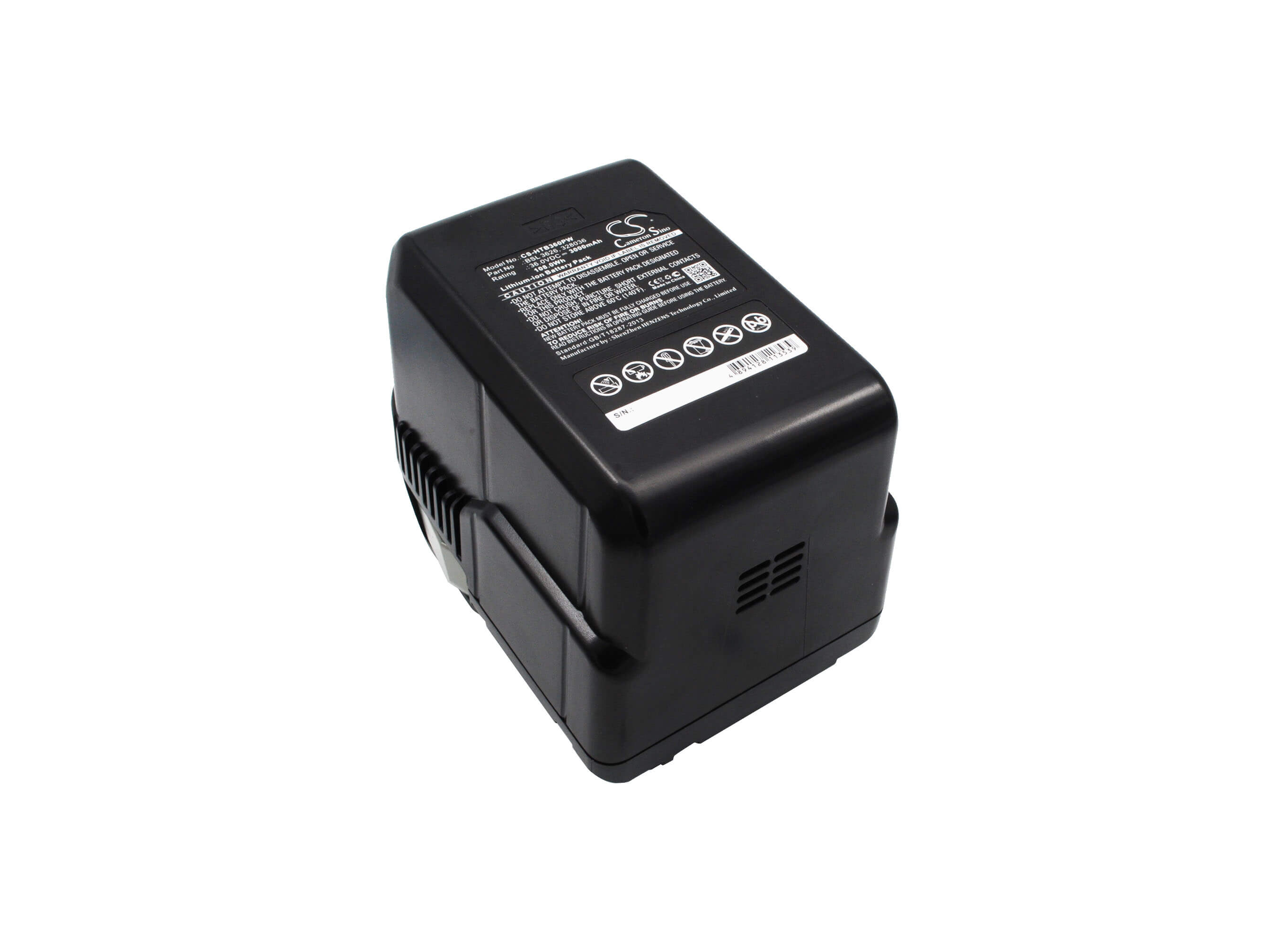 36.0V, 3000mAh, Li-ion Battery fits Hitachi, Dh 36dal, Dh36dl, 108Wh