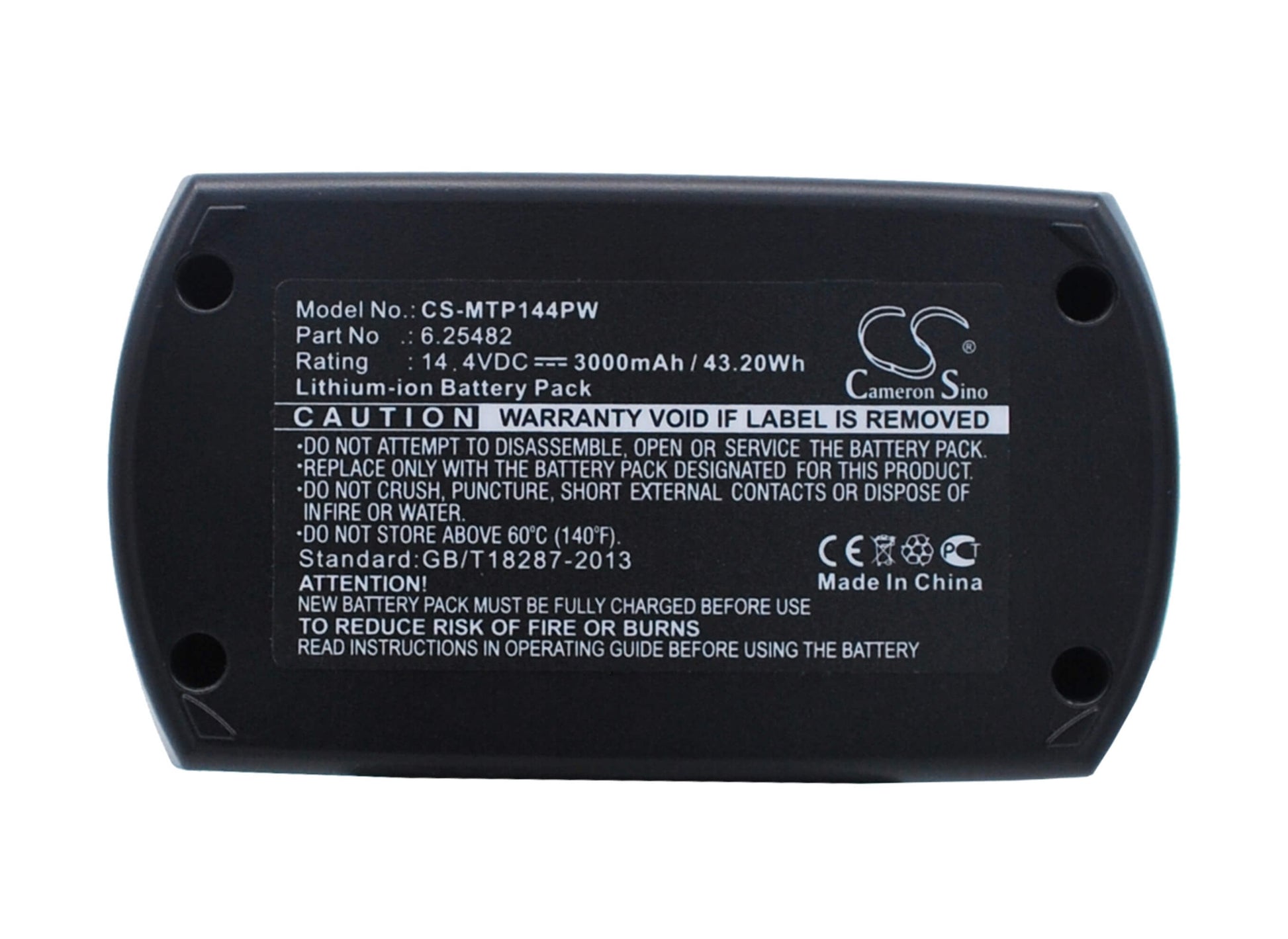 14.4V, 3000mAh, Li-ion Battery fits Metabo, Bsz 14.4, Bsz 14.4 Impuls, 43.2Wh