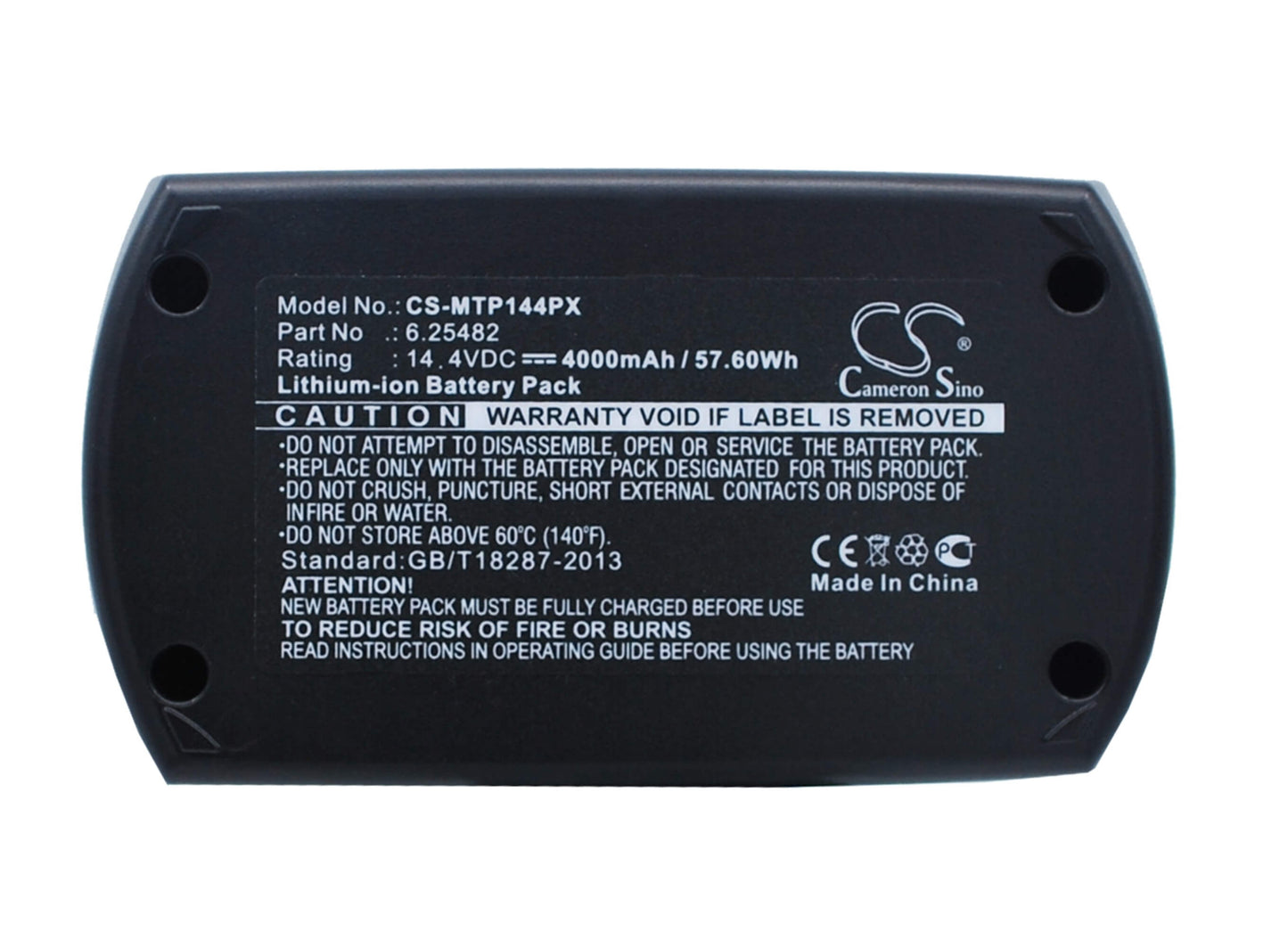 14.4V, 4000mAh, Li-ion Battery fits Metabo, Bsz 14.4, Bsz 14.4 Impuls, 57.6Wh