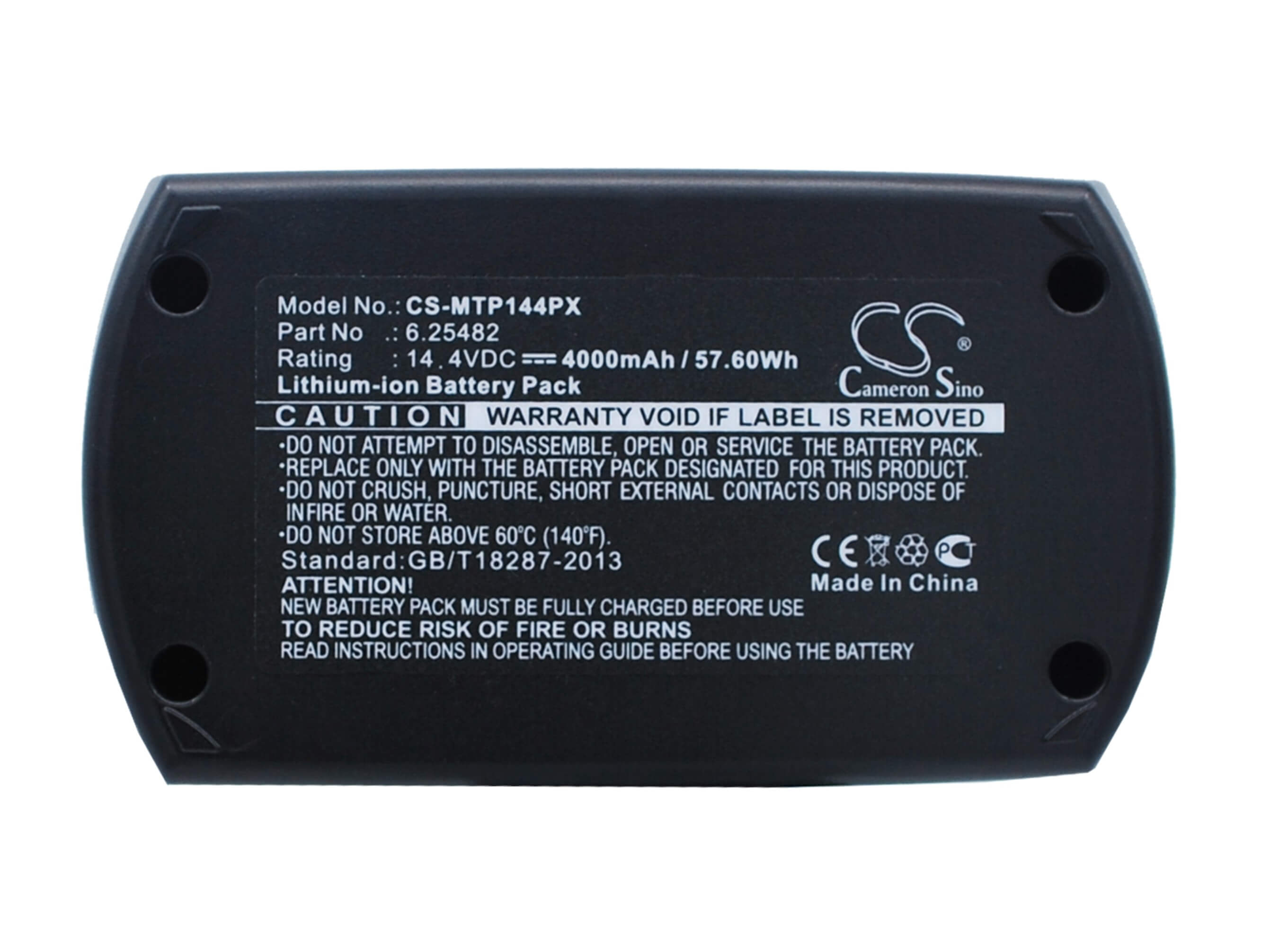 14.4V, 4000mAh, Li-ion Battery fits Metabo, Bsz 14.4, Bsz 14.4 Impuls, 57.6Wh