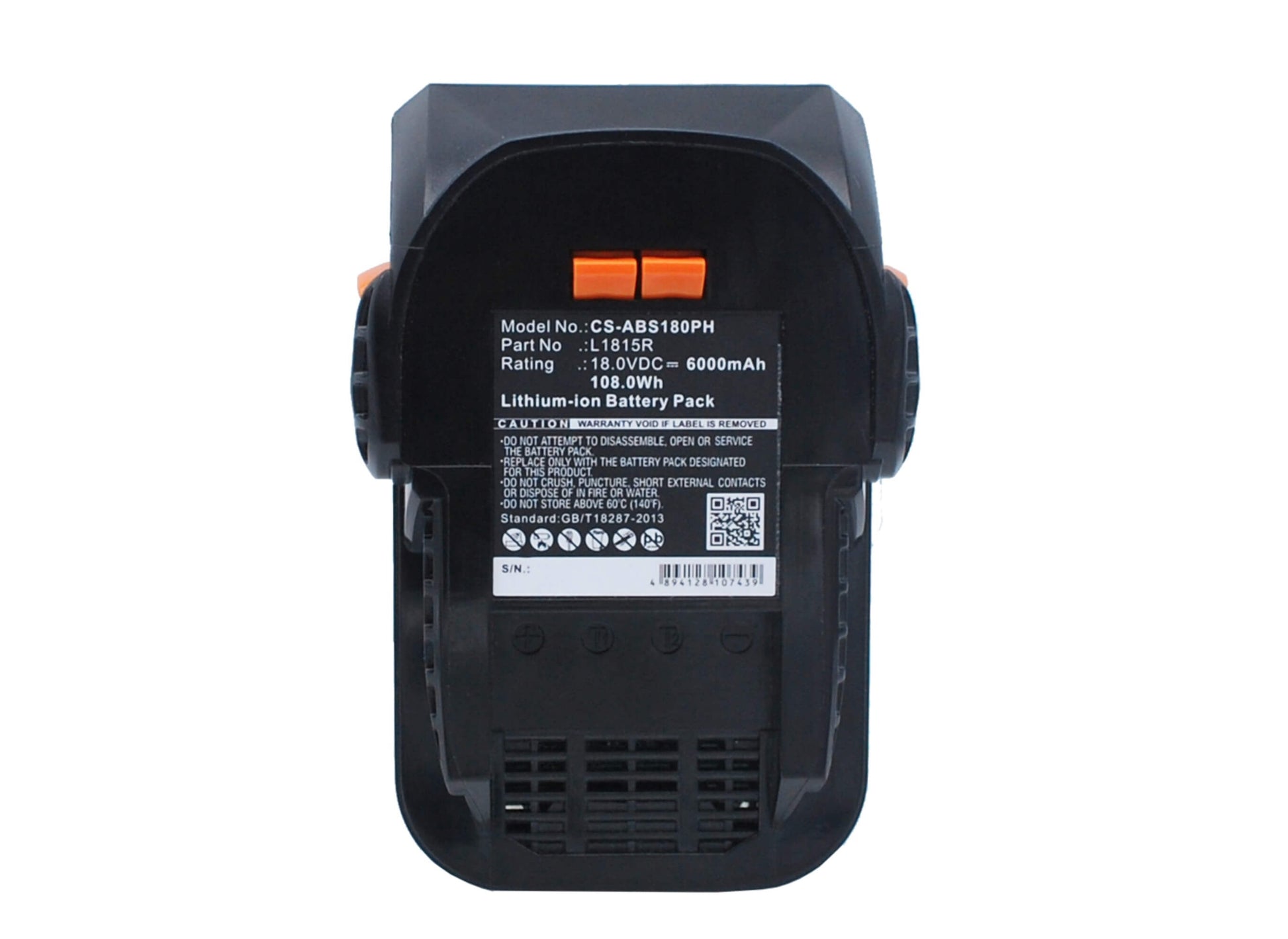 18.0V, 6000mAh, Li-ion Battery fits Aeg, Bbm 18 Stx, Bbm18 Stx, 108Wh
