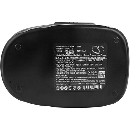 18.0V, 1300mAh, Ni-MH Battery fits Worx, Wg150s, Wg152, 23.4Wh