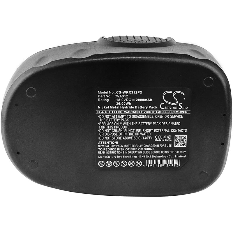 18.0V, 2000mAh, Ni-MH Battery fits Worx, Wg150s, Wg152, 36Wh