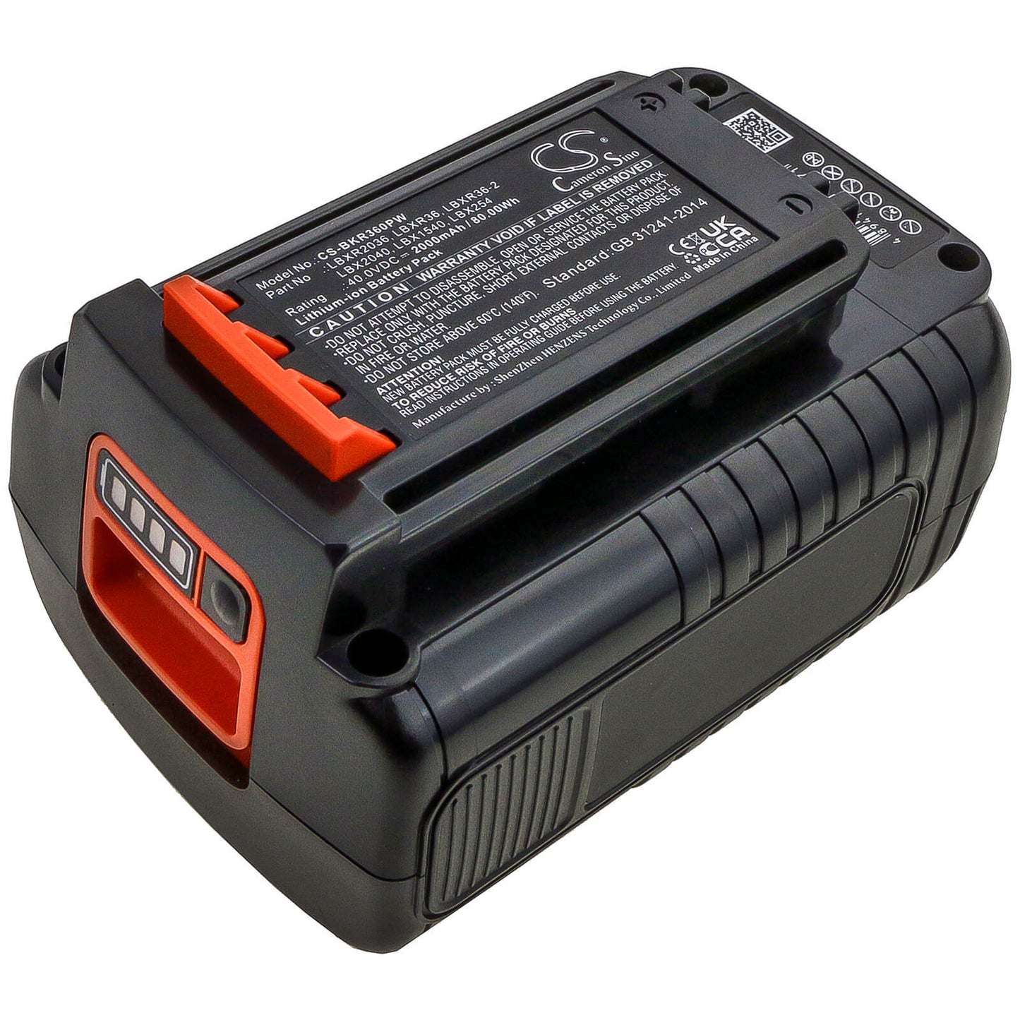 40.0V, 2000mAh, Li-ion Battery fits Black & Decker, Cm1640, Cm2040, 80Wh