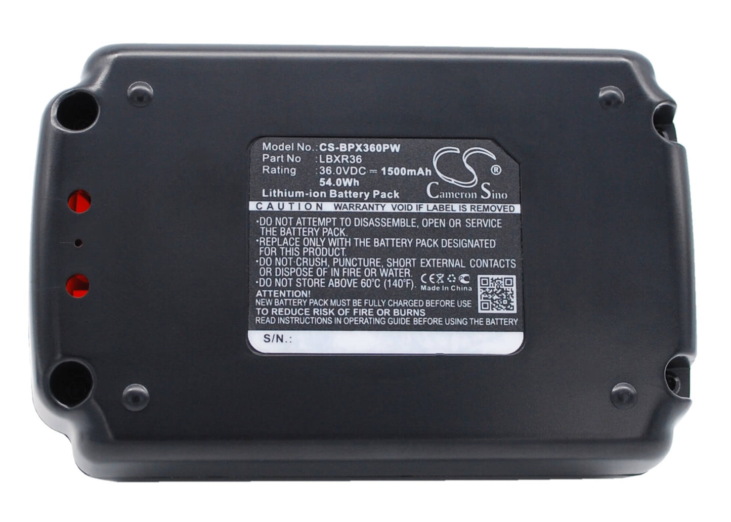 36.0V, 1500mAh, Li-ion Battery fits Black & Decker, Cst1200, Cst800, 54Wh
