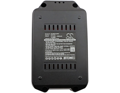 14.4V, 5000mAh, Li-ion Battery fits Meister Craft, 5450880, Mas144, 72Wh