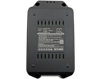 14.4V, 3000mAh, Li-ion Battery fits Meister Craft, 5450880, Mas144, 43.2Wh
