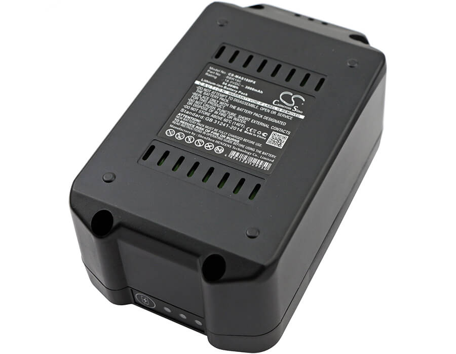 18.0V, 3000mAh, Li-ion Battery fits Meister Craft, 5451260, 5451370, 54Wh
