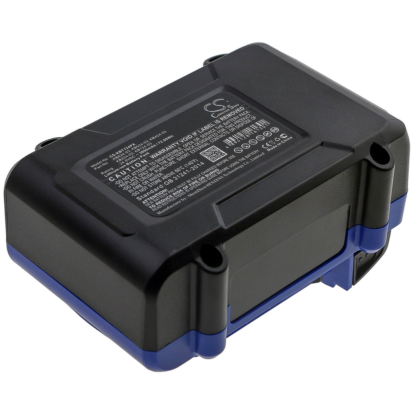24.0V, 3000mAh, Li-ion Battery fits Kobalt, 856455, 1518740, 72Wh
