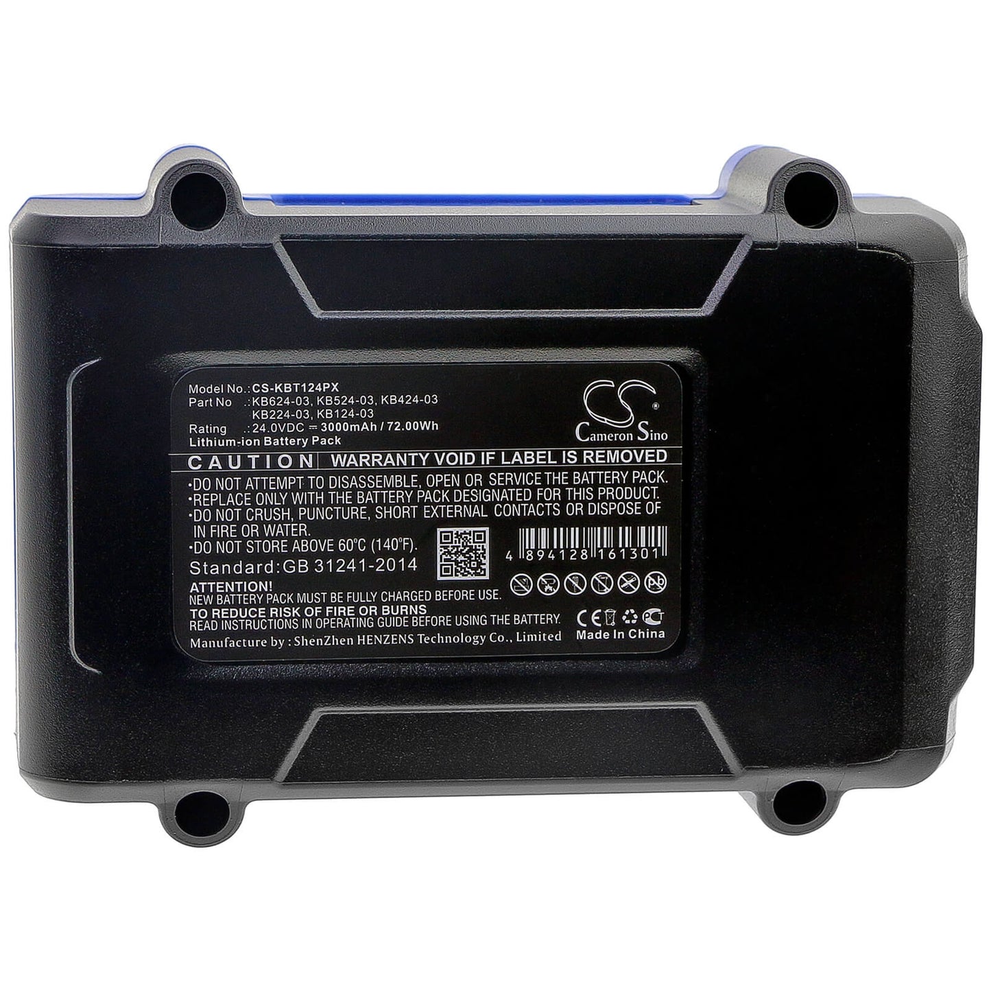 24.0V, 3000mAh, Li-ion Battery fits Kobalt, 856455, 1518740, 72Wh