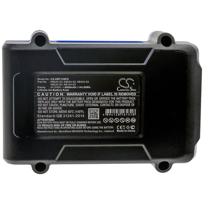 24.0V, 6000mAh, Li-ion Battery fits Kobalt, 856455, 1518740, 144Wh