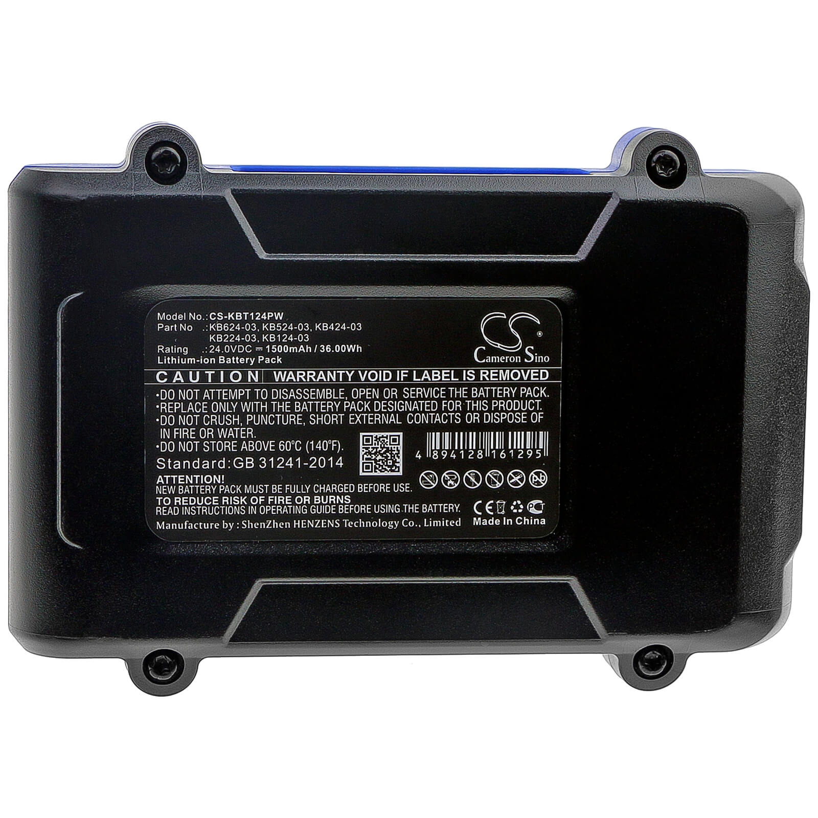 24.0V, 1500mAh, Li-ion Battery fits Kobalt, 856455, 1518740, 36Wh