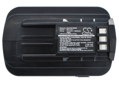 18.0V, 3000mAh, Li-ion Battery fits Festool, C15, Psc/psbc 400/420, 54Wh