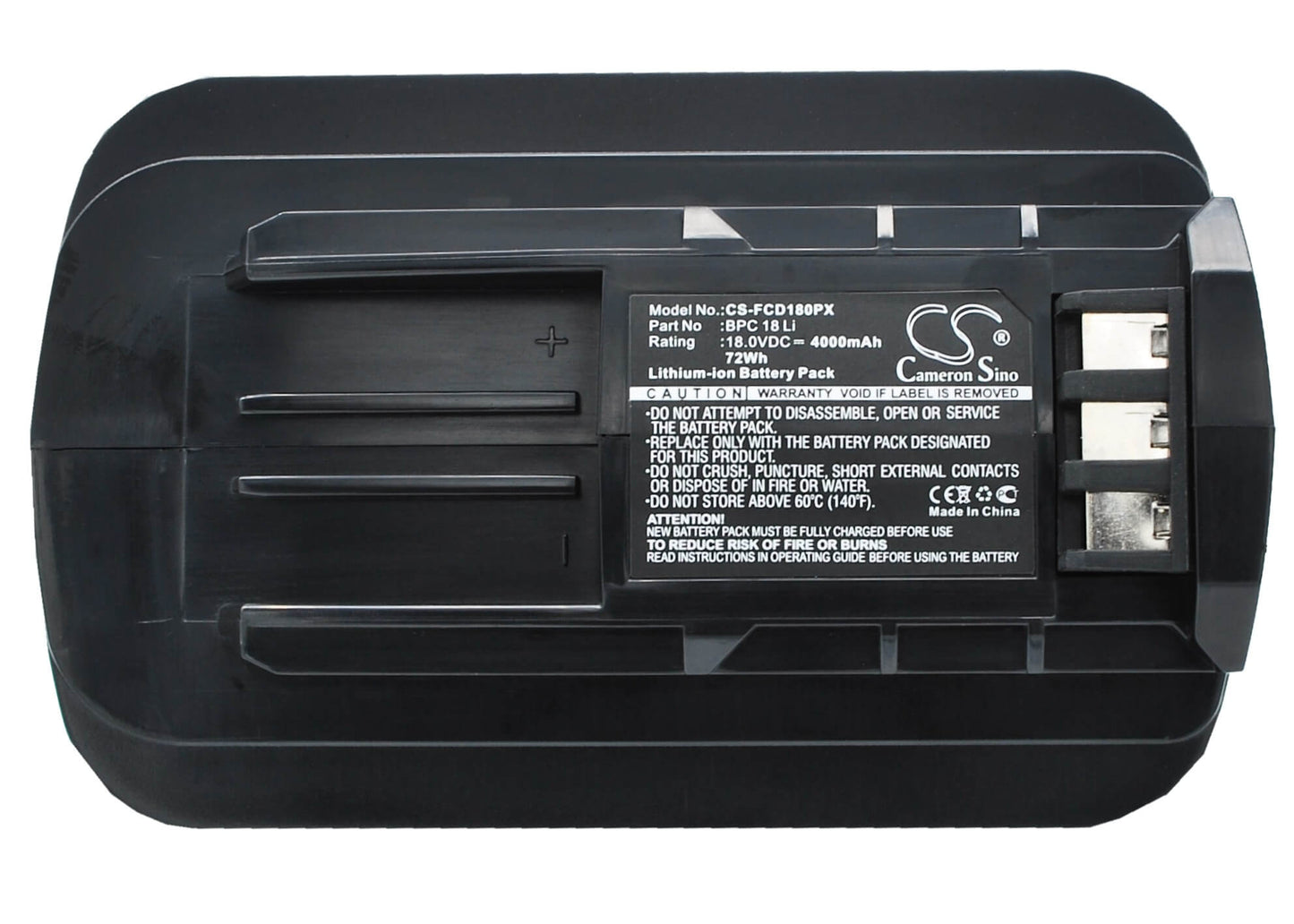 18.0V, 4000mAh, Li-ion Battery fits Festool, C15, Psc/psbc 400/420, 72Wh