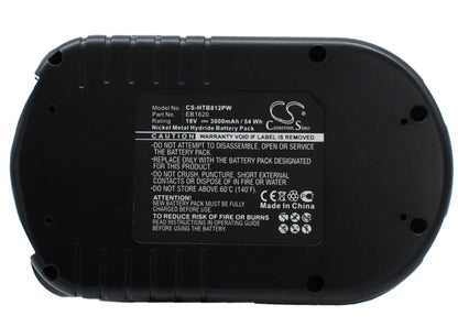 18.0V, 3000mAh, Ni-MH Battery fits Hitachi, C 18dl, C 18dlx, 54Wh