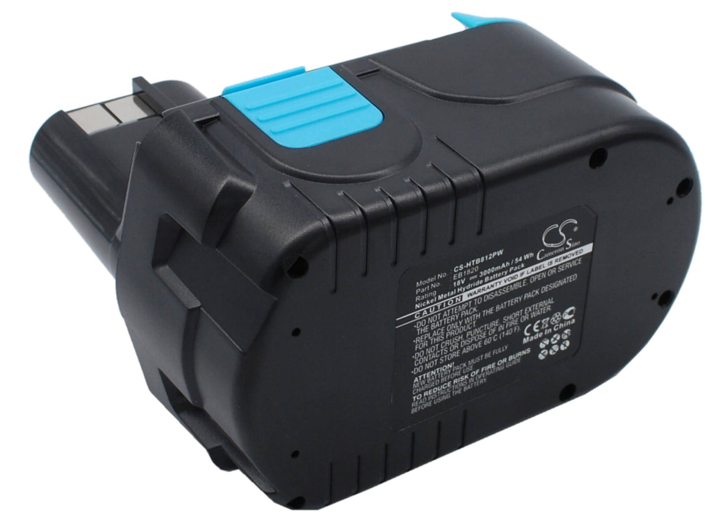 18.0V, 3000mAh, Ni-MH Battery fits Hitachi, C 18dl, C 18dlx, 54Wh