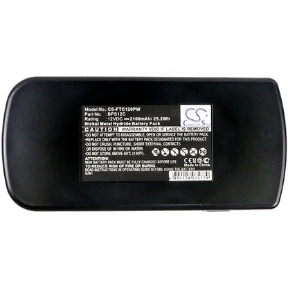 12.0V, 2100mAh, Ni-MH Battery fits Festool, 398338, 497019, 25.2Wh