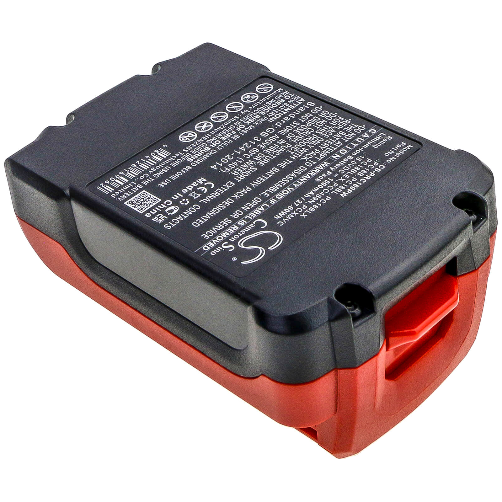 18.0V, 1500mAh, Li-ion Battery fits Porter Cable, Pc1800d, Pc1800l, 27Wh