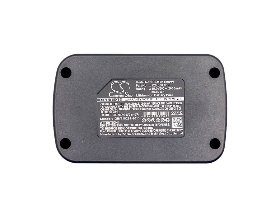 18.0V, 2000mAh, Li-ion Battery fits Matrix, Ak 18-1-li, 36Wh