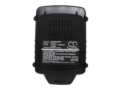 18.0V, 2000mAh, Li-ion Battery fits Work, Wa3551.1, Wa3572, 36Wh