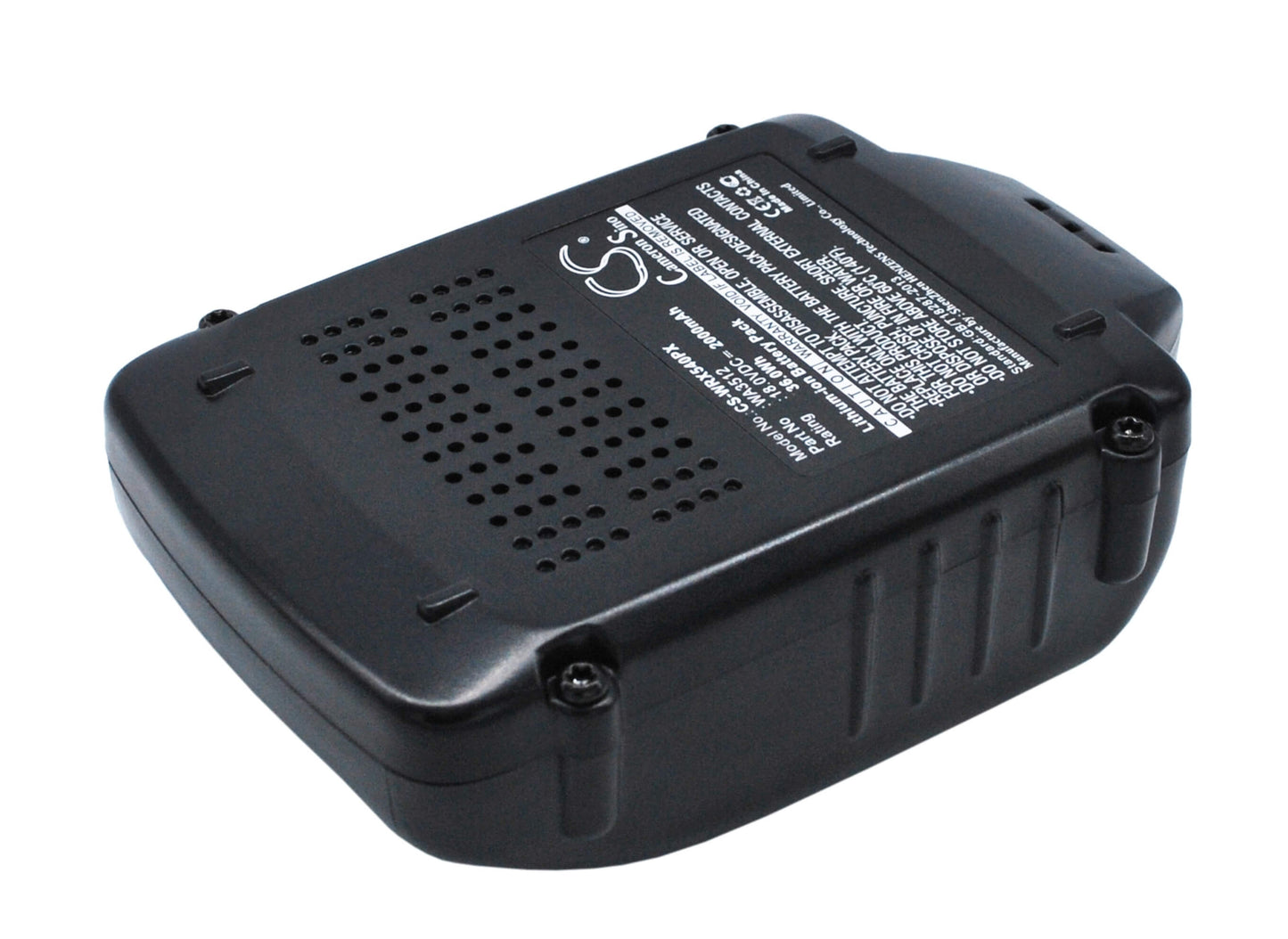 18.0V, 2000mAh, Li-ion Battery fits Work, Wa3551.1, Wa3572, 36Wh