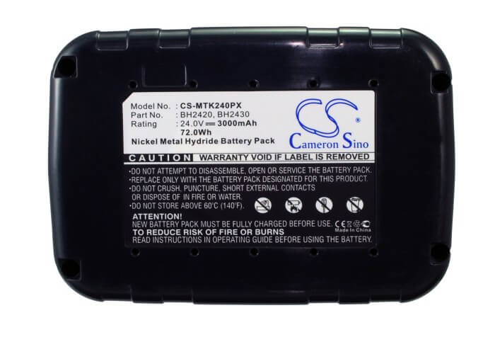 24.0V, 3000mAh, Ni-MH Battery fits Makita, Bdf460, Bdf460sf, 72Wh