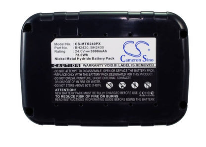 24.0V, 3000mAh, Ni-MH Battery fits Makita, Bdf460, Bdf460sf, 72Wh