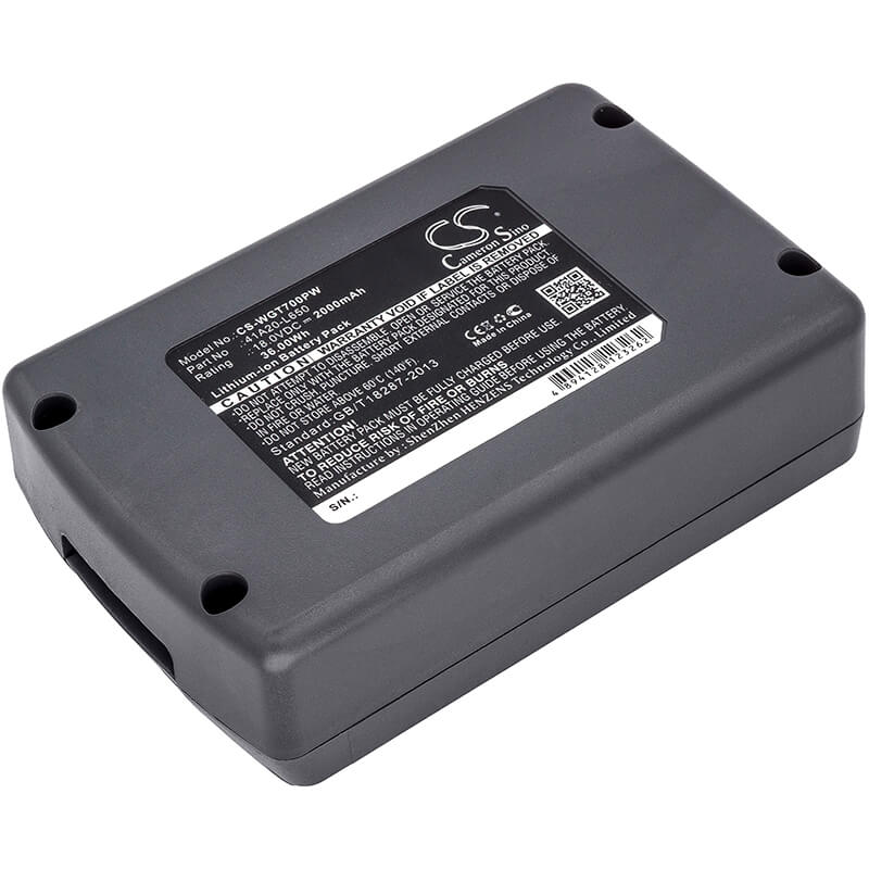 18.0V, 2000mAh, Li-ion Battery fits Wolf Garten, Ba 700, Ba700 Li-ion Leafblower, 36Wh