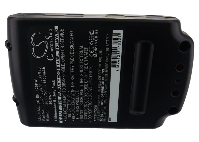 20.0V, 1500mAh, Li-ion Battery fits Black & Decker, Asl186k, Asl188k, 30Wh