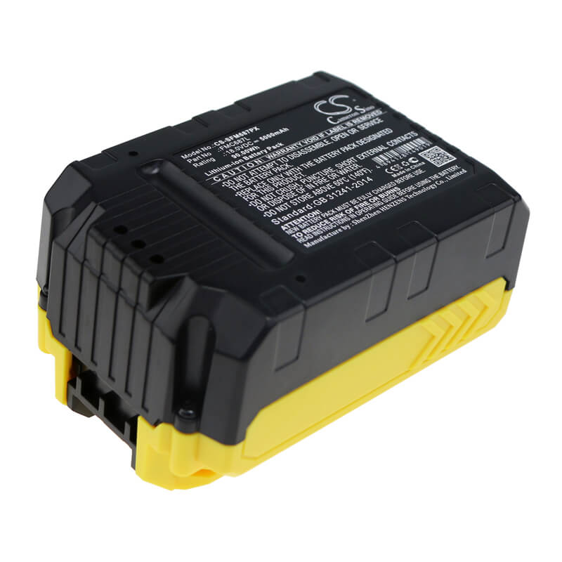 18.0V, 5000mAh, Li-ion Battery fits Stanley, Fmc625d2, Fmc645d2, 90Wh