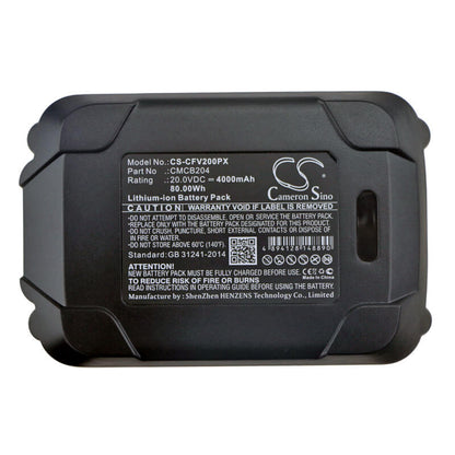 20.0V, 4000mAh, Li-ion Battery fits Craftsman, 16ga Straight Finish Nailer, 18ga Brad Nailer, 80Wh