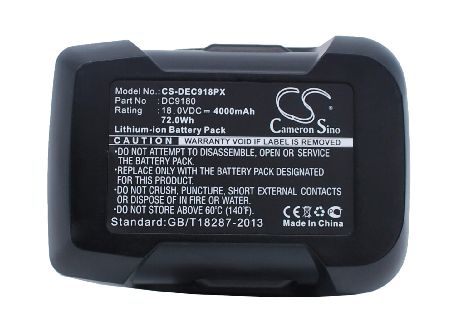 18.0V, 4000mAh, Li-ion Battery fits Dewalt, Dcd925, Dcd925b2, 72Wh