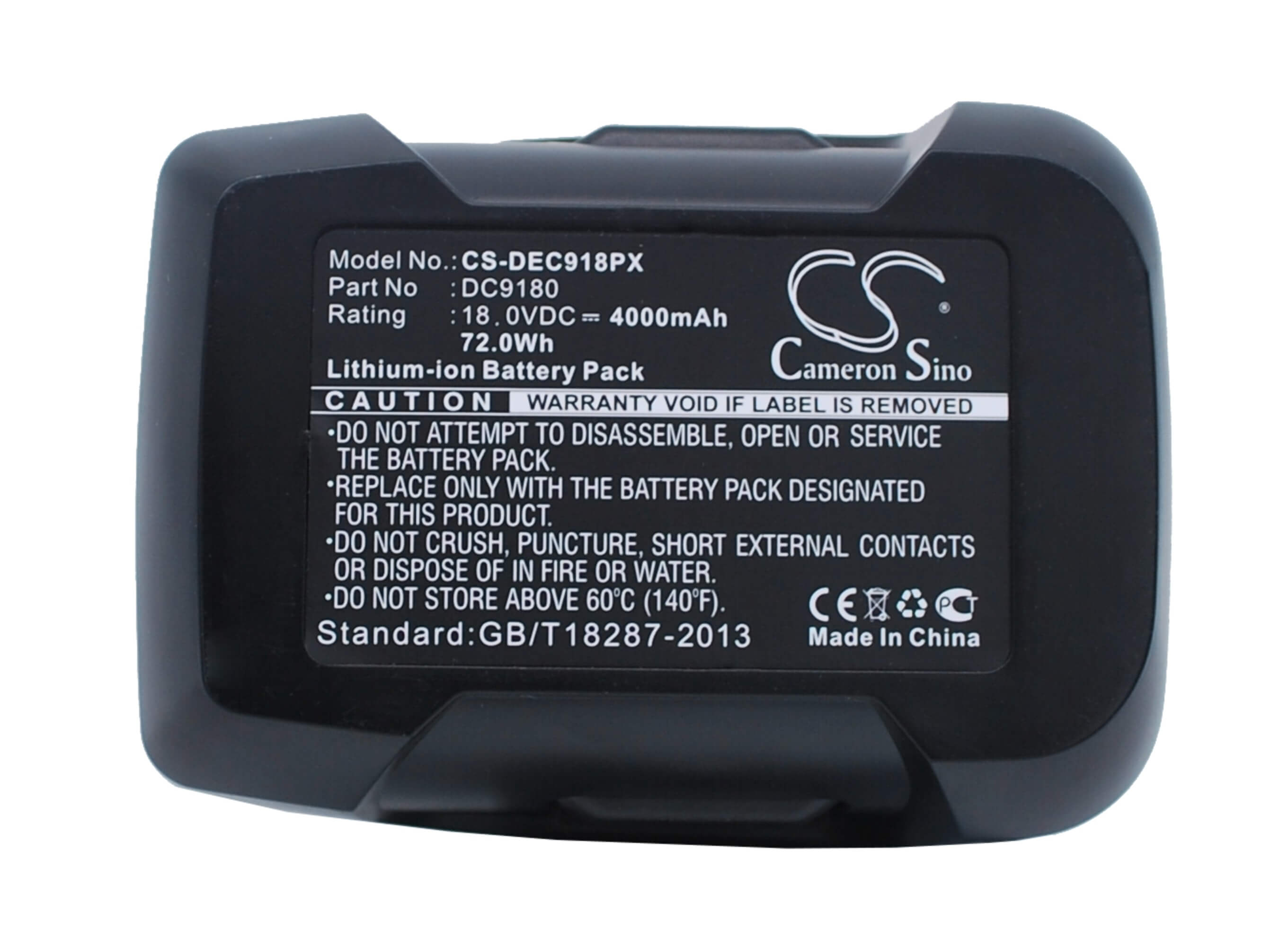 18.0V, 4000mAh, Li-ion Battery fits Dewalt, Dcd925, Dcd925b2, 72Wh