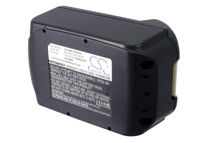 18.0V, 3000mAh, Li-ion Battery fits Makita, Bbo180, Bbo180z, 54Wh
