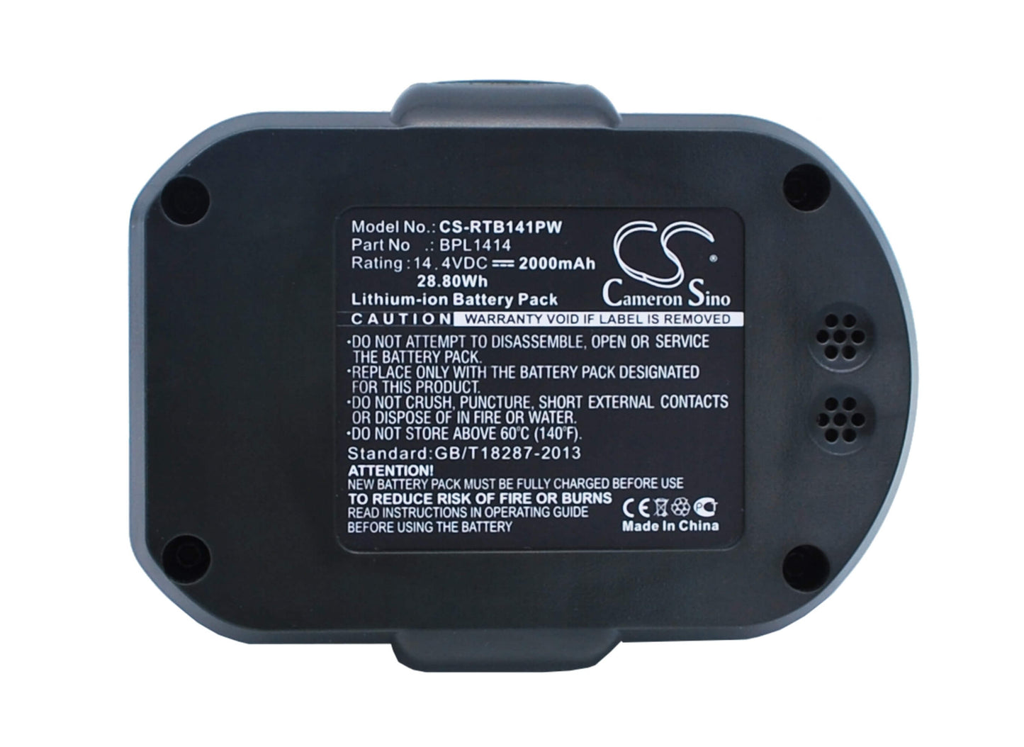 14.4V, 2000mAh, Li-ion Battery fits Ryobi, Cdd144v22, Cddi14022nf, 28.8Wh