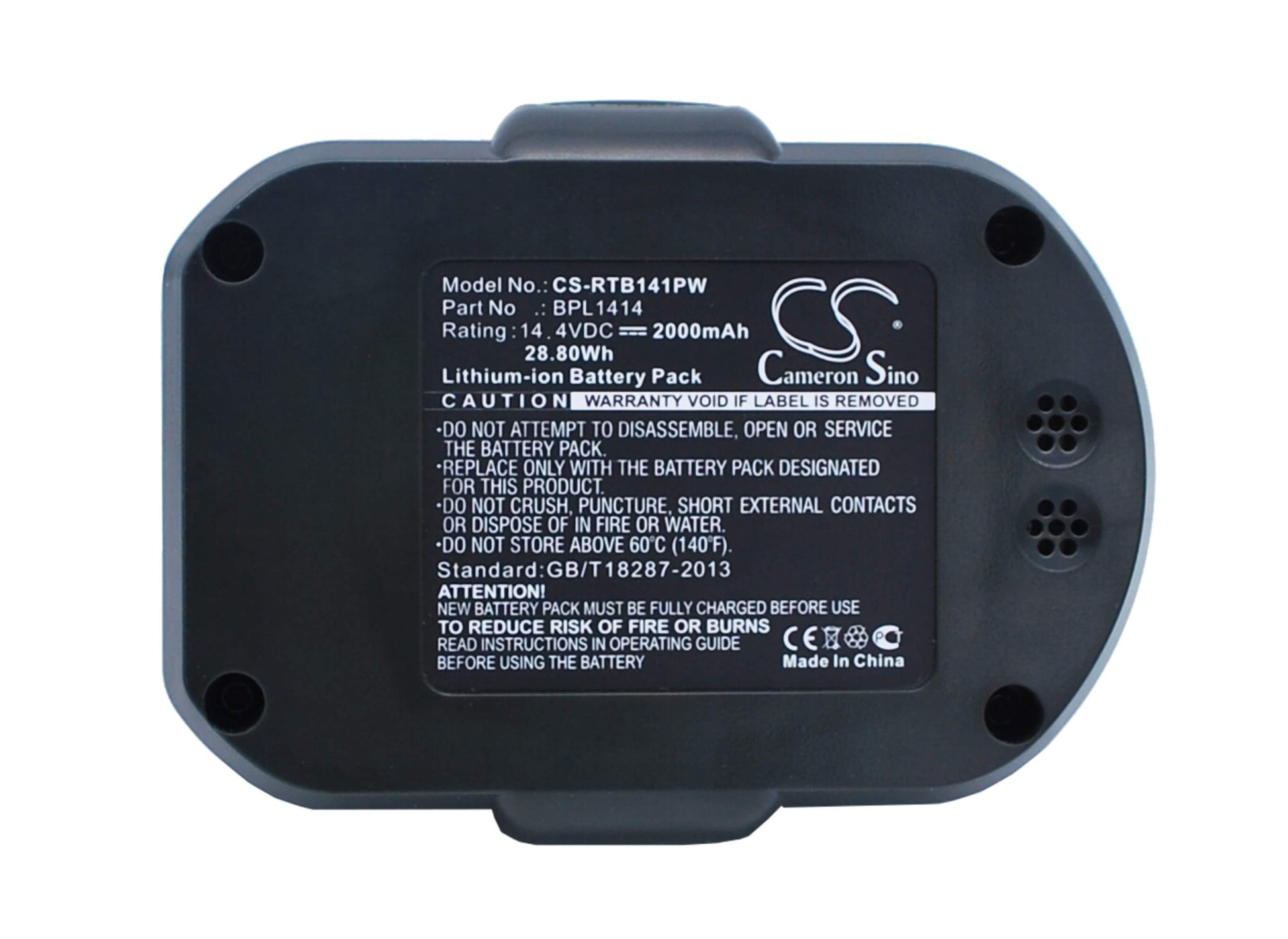 14.4V, 2000mAh, Li-ion Battery fits Ryobi, Cdd144v22, Cddi14022nf, 28.8Wh