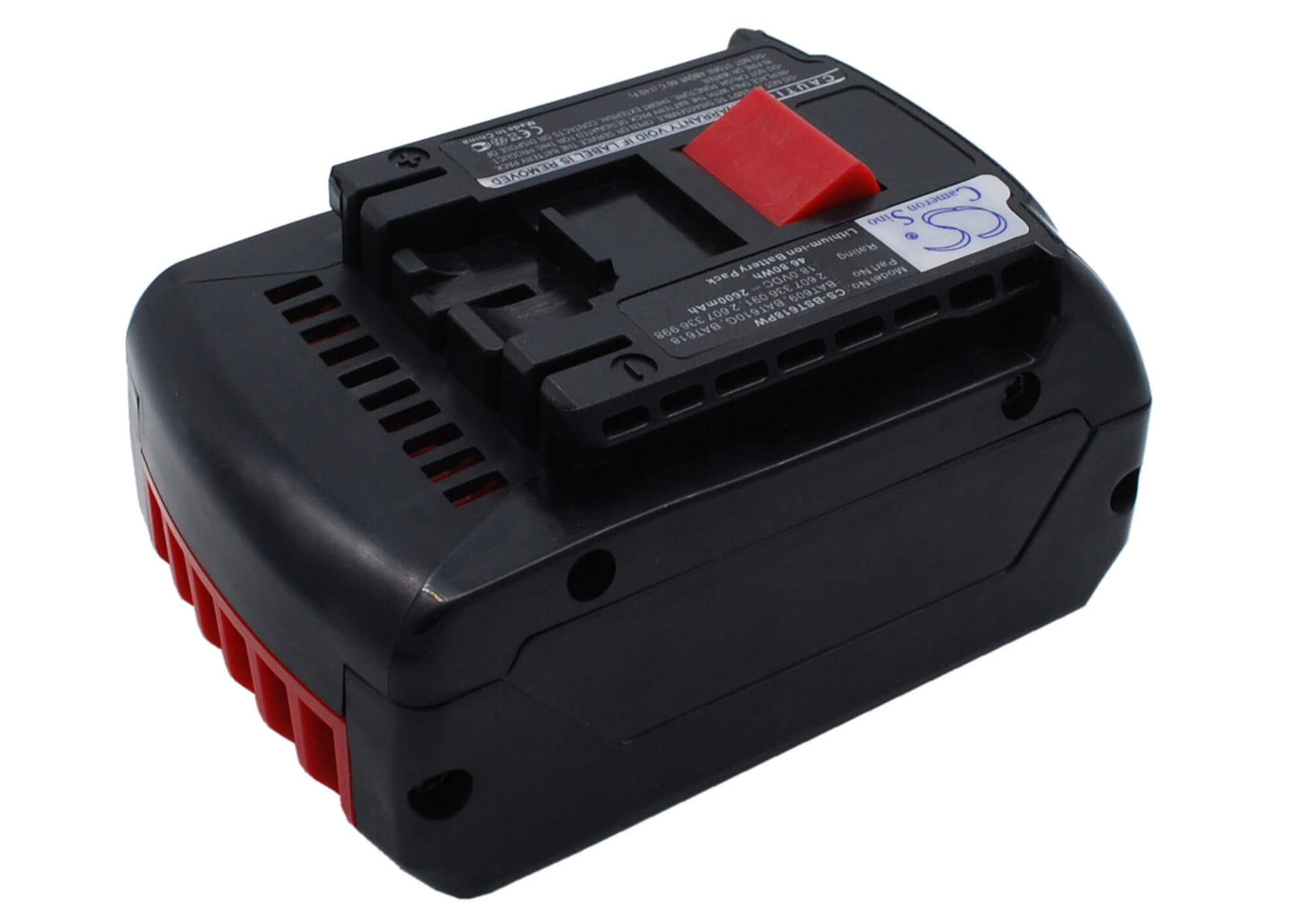 18.0V, 2600mAh, Li-ion Battery fits Bosch, 17618, 17618-01, 46.8Wh