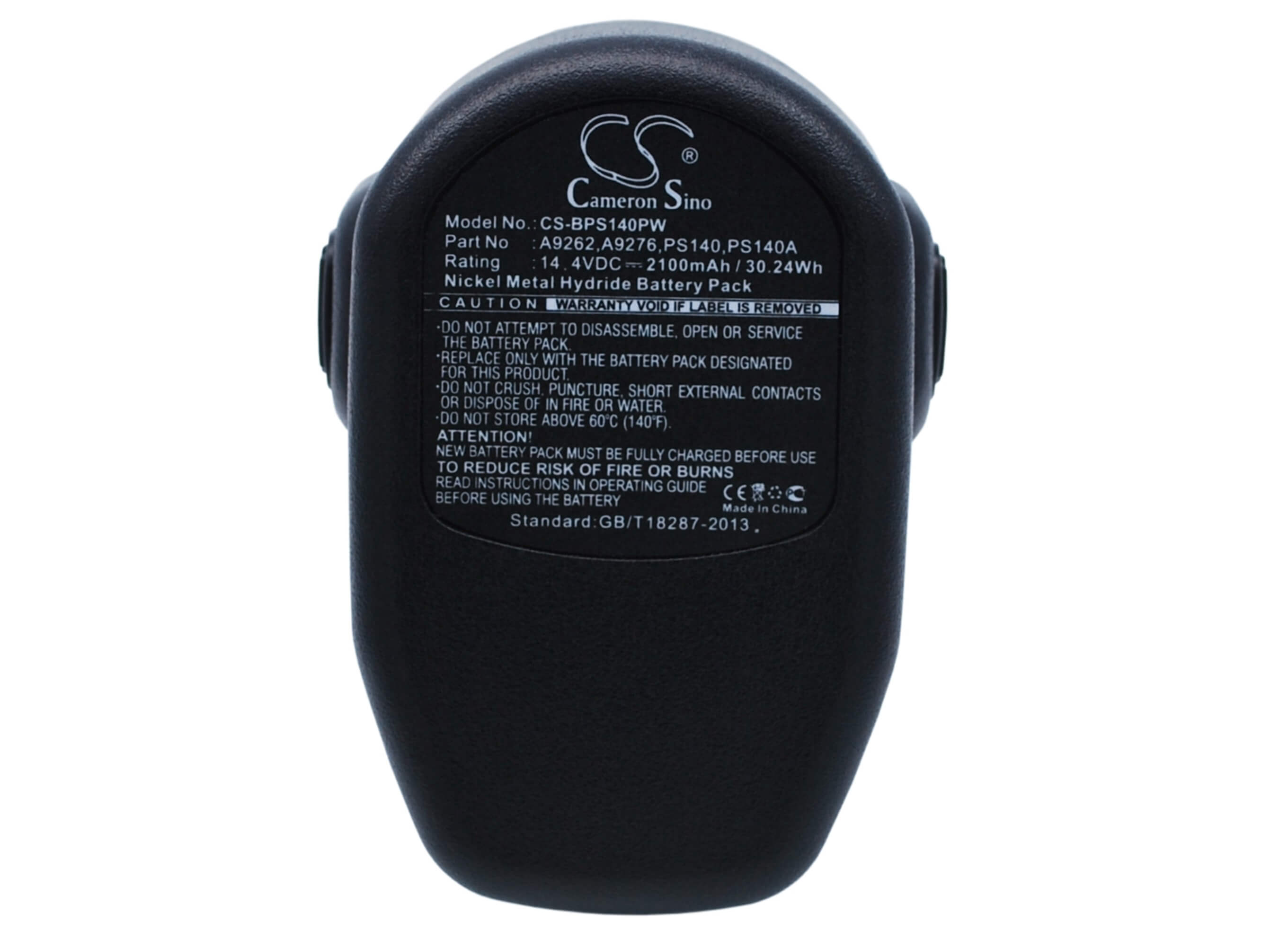 14.4V, 2100mAh, Ni-MH Battery fits Black & Decker, Cd1402k2, Cd140gk, 30.24Wh