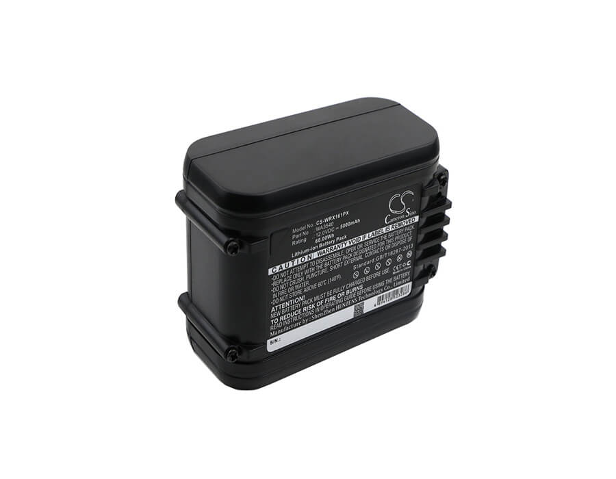 12.0V, 5000mAh, Li-ion Battery fits Worx, Wu137, Wu161, 60Wh