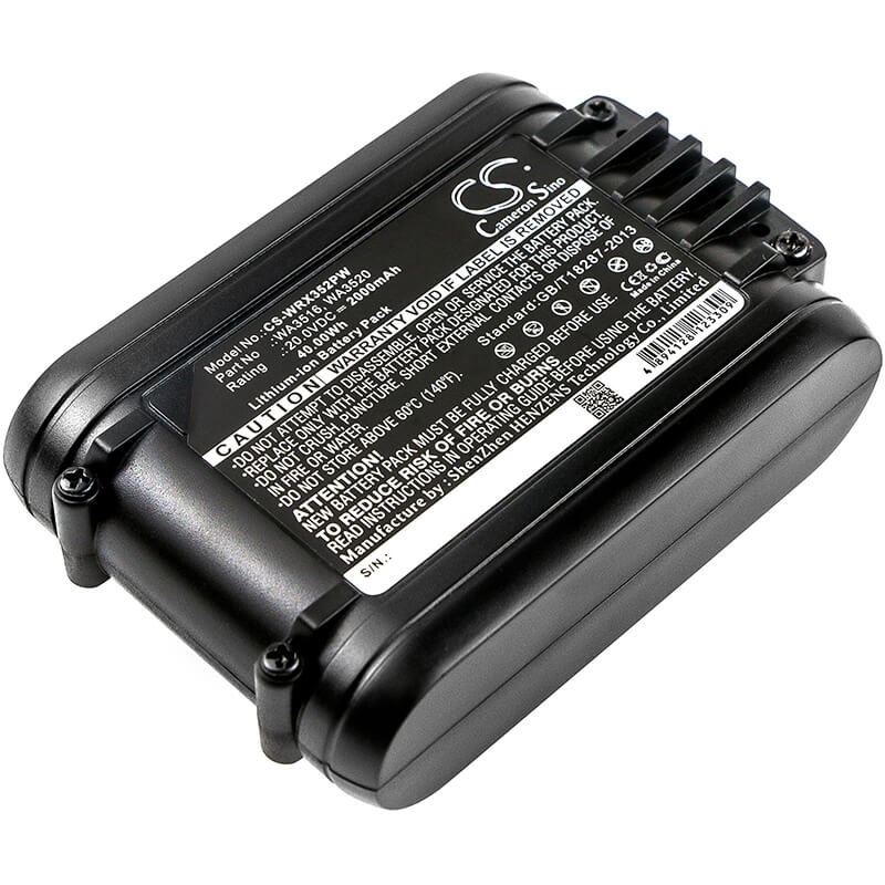 20.0V, 2000mAh, Li-ion Battery fits Rockwell, Rd2865, 40Wh