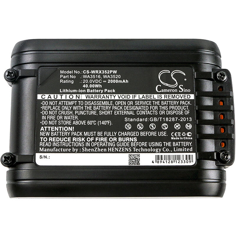 20.0V, 2000mAh, Li-ion Battery fits Rockwell, Rd2865, 40Wh