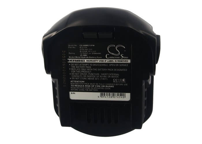 12.0V, 2100mAh, Ni-MH Battery fits Aeg, B1214g, B1215r, 25.2Wh